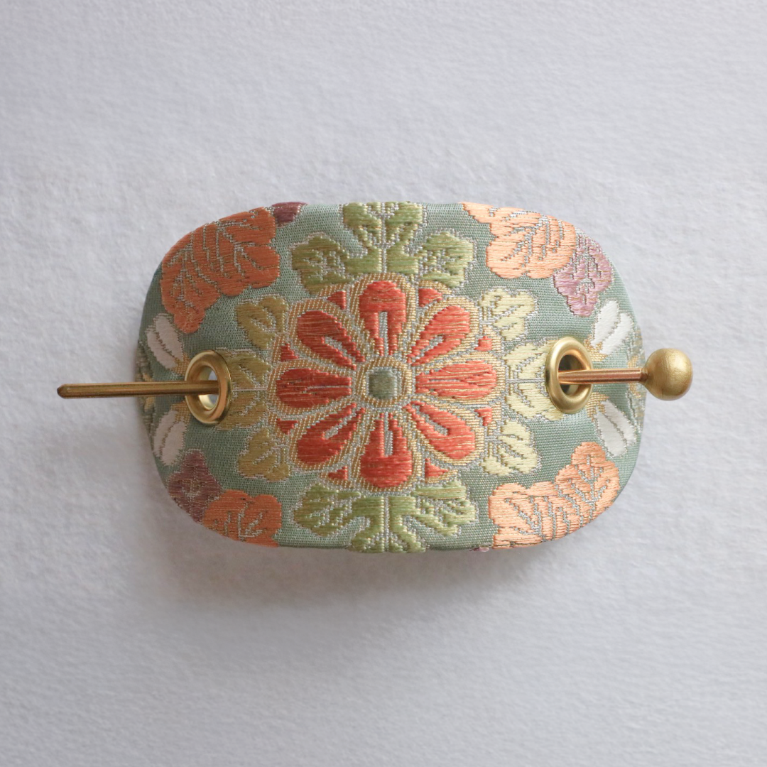 Kanzashi Hair Clip (Light Green)