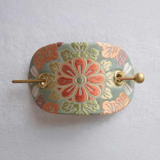 kanzashi hair clip of lightgreen