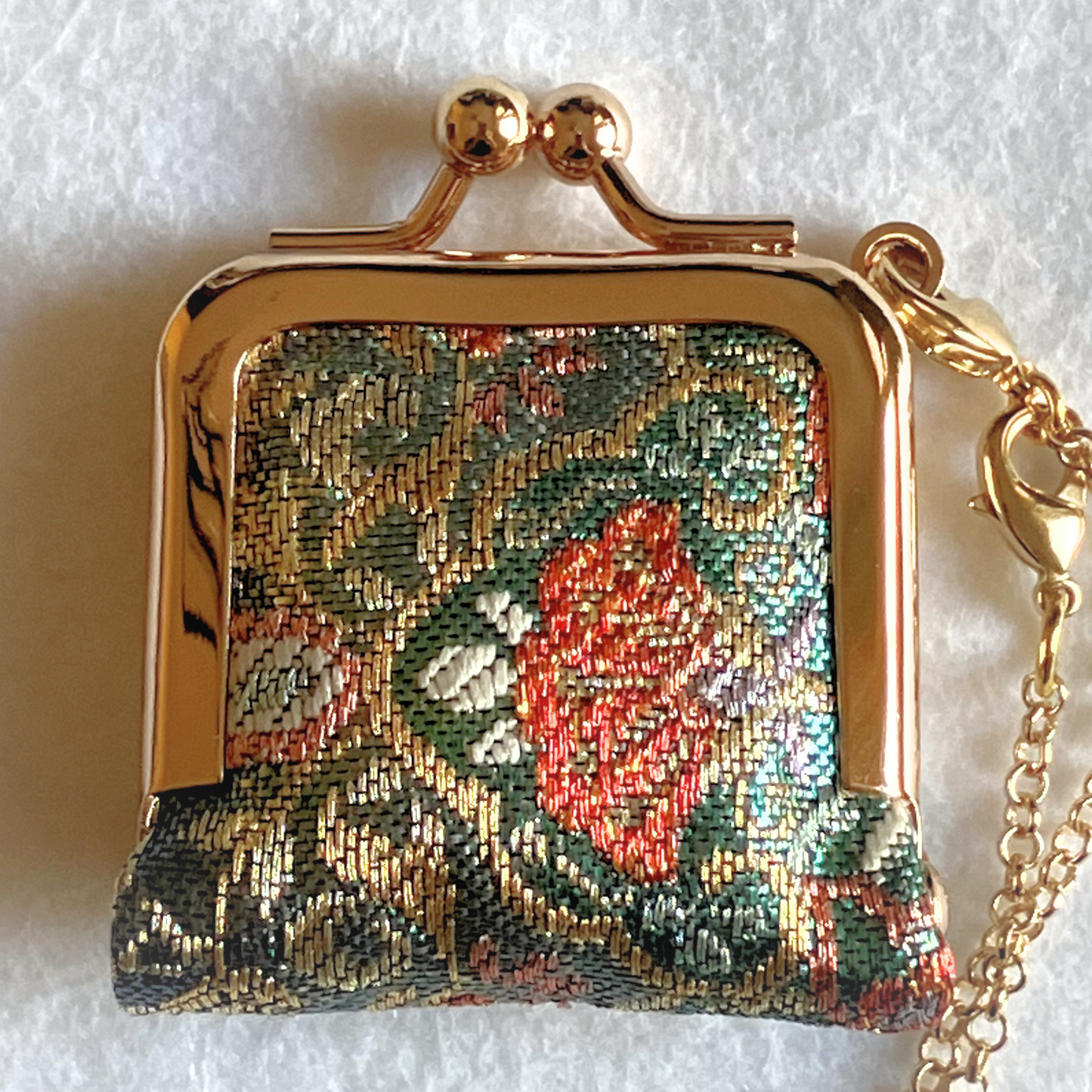 Obi Clasp Purse (Blue-green)