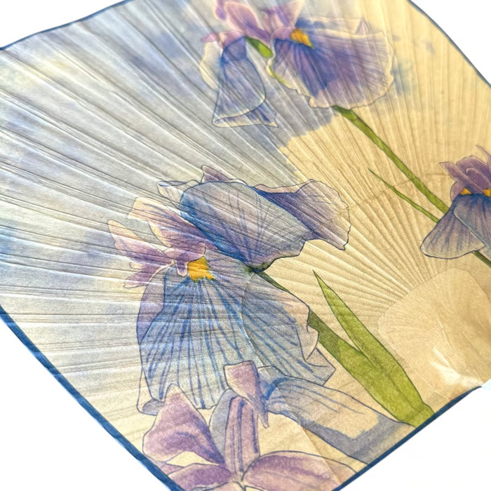 Uchiwa Fan (Square Shape) - Floral Pattern