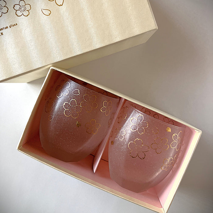 Premium Sakura Glass Pair Set