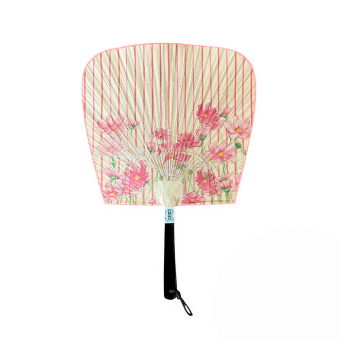 Uchiwa Fan (Square Shape) - Floral Pattern