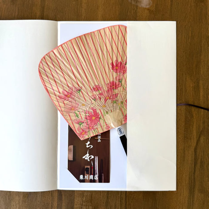 Uchiwa Fan (Square Shape) - Floral Pattern