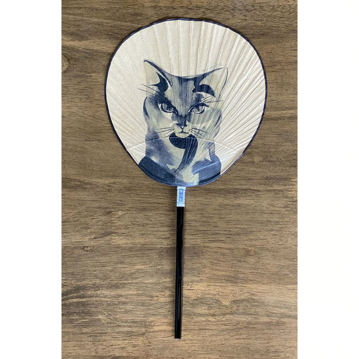 Uchiwa Fan (Small Round) - Cat patterns