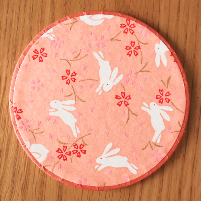 Washi Coaster (Pink Rabbit)
