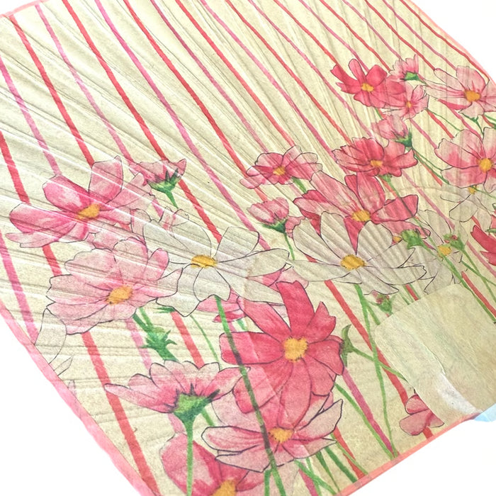Uchiwa Fan (Square Shape) - Floral Pattern