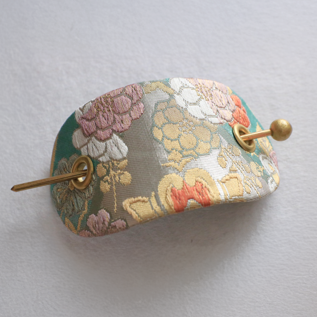 Kanzashi Hair Clip (Green)