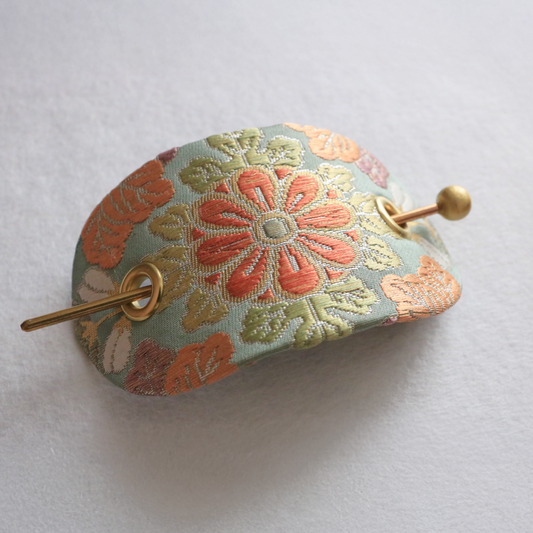 kanzashi hair clip of lightgreen